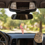 Fresh Fresheners Cute Funny Girl Car Air Fresheners 4-pack (Ice Cream Cone)