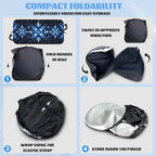 Christmas Car Window Sun Shield Blue Winter Nordic Snowflake Xmas Front Window Sun Shade Rays Sun Shade Visor Protector for Car Sedan Truck SUV Accessories 59" L x 31.5" W