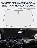 Proadsy 2026 Upgrade Front Windshield Sun Shade Foldable Sunshade Protector Custom Fit 2014-2017 Accord Sedan LX Sport EX EX-L Touring Accessories