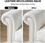 Leather Recoloring Balm - Scratch Repair & Color Restore Kit for Faded Leather, Leather Couch & Car Seats - 10OZ Leather Restorer Balm for Furniture, Auto Interior, Vinyl, Accessories (White)