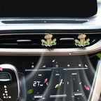 Frog Car Accessories, 2pcs Bling Tree Frog Air Vent Clips Car Air Fresheners,Cute Red Bow Tie Colorful Rhinestones Frog Car Decor,Refillable Diffuser