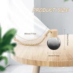 20 Pcs Oblate Shape Hanging Car Air Freshener Diffuser,Empty Refillable Black Gradient Glass Essential Oil Hanging Decor Aromatherapy Fragrance Pendant Vials with Wooden Caps & Hanging String