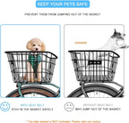 Dog Seat Belt for Bike Basket, Retractable Bicycle Dog Seatbelt, Elastic Pet Safety Leash Harness for Cat, Dog Leash Extension Attachment Shock Absorbing Lead Extension Absorber (Black)