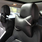 Car Neck Pillows Diamond Seat Auto Headrest Cushion Head Rest Neck 2 Pack Headrest Fit for Most Cars Universal Car Pillow Support Relax Crystal Rhinestone Pu Leather Bling Interior(Black)
