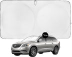 Windshield Sun Shade -Certified 99.87% UVB & 99.02% UVA Car Sun Shade. Award Winning Sunshade - Patented Technology | Compatible for Buick Enclave (2010-2017) | Car Shades by Kinder Fluff