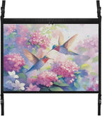 Hummingbird Hydrangea Car Roof Storage Bag Car Storage Bag Organizer Premium Car Seat Organizer Can Hold Mobile Phone, Wallet, Glasses