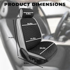 2PCS Linen Car Seat Covers Front Seats,Breathable Cloth Fabric Car Seat Protector - Universal Cloth Seat Covers Fit for Cars, Vans, SUVs, Trucks and for All Seasons - Black