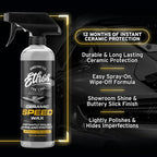 Ethos Ceramic Speed Wax – SiO2 Ceramic Coating Spray for Cars – Hydrophobic Car Wax Spray Top Coat Polish – High Gloss Shine, Ceramic Spray Wax – 12+ Month Protection