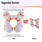 KAKIBLIN Baby Travel Pillow,Baby Neck Pillows for Car Seat,Upgraded Head Pillow,Newborn Head and Neck Support Pillow for Car Seat, Stroller, Pushchair,Travel (Gray Fox)