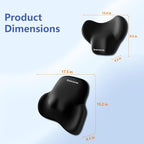 Car Lumbar Support Pillow and Neck Pillow kit for Back & Neck Pain Relief Ergonomic Memory Foam Car Seat Headrest & Lumbar Cushion with Adjustable Strap for Driving Seat/Office Chair Black