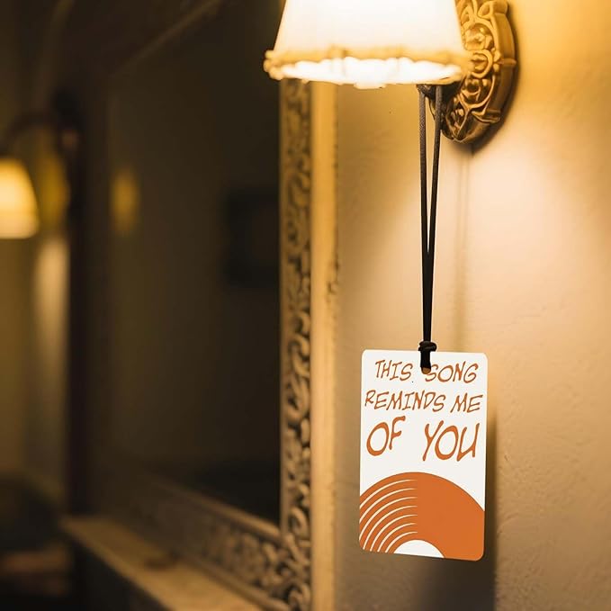 Vinyl Record Car Air Freshener 4 Pcs, Retro Music - themed Hanging Scents for Cars Closet Drawer Books, Car Accessories Mirror Decor for Music Lovers