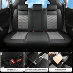 Car Seat Covers Full Set Custom Fit for Chevrolet/Chevy Cruze 2011-2019 - Premium Faux Leather with Lumbar Support | Breathable, Waterproof, Anti-Slip, Durable (Black&Gray,Full Set)