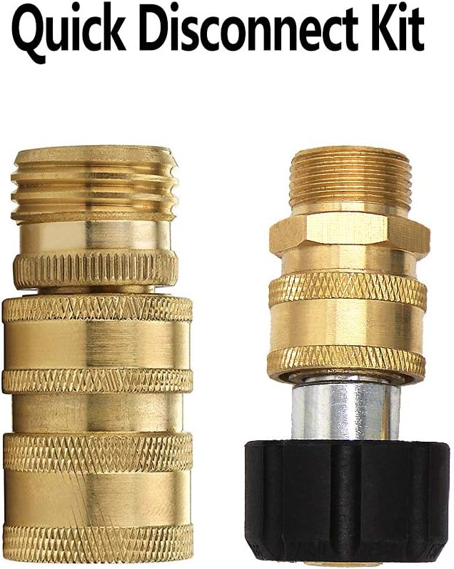 Twinkle Star Pressure Washer Adapter Set, Quick Disconnect Kit, M22 14 mm Quick Connect Swivel to 3/8'' Quick Connect Fittings, 3/4" to Quick Release