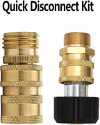 Twinkle Star Pressure Washer Adapter Set, Quick Disconnect Kit, M22 14 mm Quick Connect Swivel to 3/8'' Quick Connect Fittings, 3/4" to Quick Release