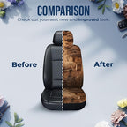 GENANY Deer Hunting Car Seat Covers Set of 2, Breathable Front Seat Covers for Truck Sedan SUV, Deer Car Accessories, Hunting Gift for Women Men