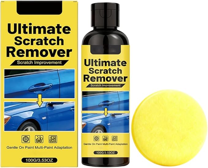 Car Scratch Removal Wax, 2026 New Scratch Remover for Vehicles, Car Paint Scratch Repair Kit for Deep Scratches, Universal Polishing Compound with Sponge (1pcs)