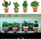 Cactus Car Air Freshener - Vent Clip Interior Accessory, Scent Freshener Perfume Aromatherapy Clip for Women
