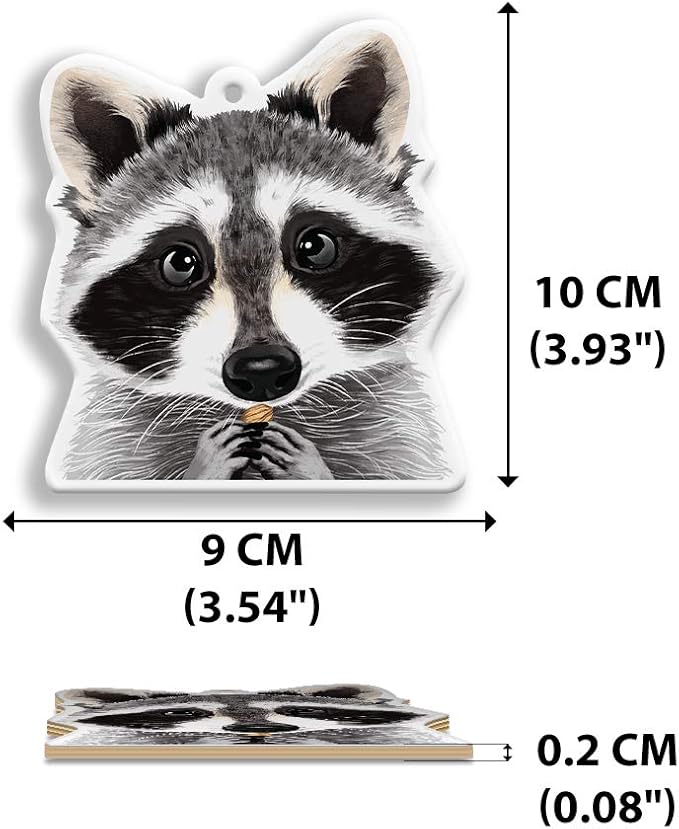 WIRESTER Hanging Air Freshener for Car, Home, Bathroom, Office, Decorative Charm Ornaments, Raccoon