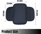KAELTHAS Comfortable Car Center Console Cushion Armrest Dog Cat Paws Protect Cover Non-Slip with 2 Storage Bags for Cars SUVs CUVs Interior Accessories (Black, Mid-Size)