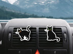 WIRESTER Set of 2 Fresh Scented Car Air Freshener Vent Clip, Decorative Accessories, Interior Decoration for Cars - Black Cat With Knife & Black Cat With Knife (S1)
