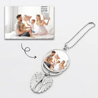 Personalized Photo Car Hanging Decor Accessories, Double-Sided Custom Picture Car Air Freshener Ornament, Car Charms for Rear View Mirror (No Scent)