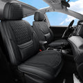 Car Seat Covers Full Set Custom Fit for Ford Focus 2000-2018 - Premium Faux Leather with Lumbar Support | Breathable, Waterproof, Anti-Slip, Durable (Black,Full Set)