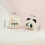 Wonhibo Panda Bear & Bunny Car Air Freshener Vent Clip, 2 Pack Cute Soft Stuffed Animal Vent Decor Car Accessories for Women