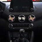 Bling Butterfly Air Vent Clips, 4 Pcs Crystal Daisy Car Air Fresheners, Rhinestone Diamond Flower Car Decoration
