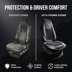 Semi Truck Beaded Seat Covers, Cooling Car Seat Cushion for Back Support, Anti-Sweat Seat Covers for Trucks, Universal Fit for Volvo, Kenworth, Freightliner, Improved Comfort & Durability