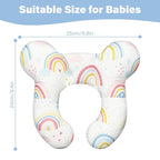 Baby Neck Pillows - Upgraded Toddler Travel Cushion for Toddler Head and Neck, Infant Neck Pillow for Car Plane Stroller Pushchair - Rainbow A