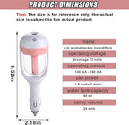 Car Humidifier, Portable Mini Aromatherapy Essential Oil Diffuser, 180-Degree Rotation Cool Mist Humidifier, Vehicle Air Freshener Diffuser with 12V Charging Port for Home Office (Pink)