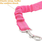 2 Dog Car Harness Seatbelt Seat Belt Leash Travel Accessories Bungee Anti Shock Pet Cat Adjustable Lead Clip Safety Seats Belts Pink