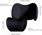 Car Headrest & Lumbar Support Cushion 2025 Upgrade Comfort Memory Foam Car Backrest and Neck Pillow Ergonomic Car Headrest & Lumbar Support for Driving Car Support Cushion for Office Chair Car (Brown)