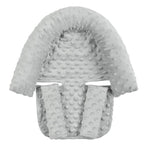 Baby Carseat Headrest and Strap Covers,Baby Carseat Head Support & Carseat Neck Cover,Infant Head Support Pillow, Toddler Headrest Pad for Carseat Strollers Carrier,Grey