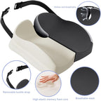 Seat Cushions for Office Chairs Wheelchair Cushion for Long Sitting Back Pain，Memory Foam Seat Car Computer Desk Chair Cushion，Coccyx Cushion for Tailbone Pain Relief Cushion Office Chair Butt Pillow