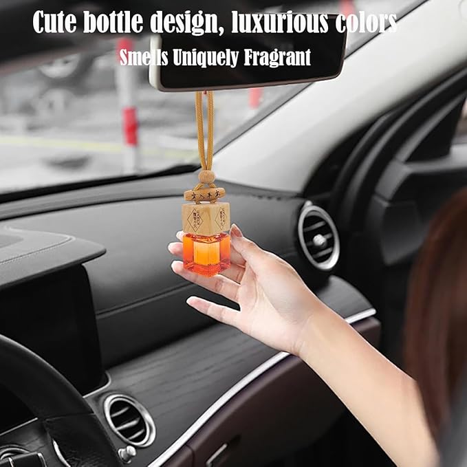 Car Air Freshener | Automotive Scents | 45-Days Long-Lasting Keep Fragrance | Automobile Hanging Diffuser Bottles | Remove Auto Odor Fresh Air for Men Home Deodorizer (Peach)