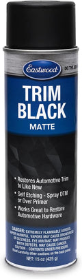 Eastwood Automotive Black Trim Restorer Aerosol Spray | Long Lasting Car Exterior Black Trim Restoration | Instantly Revives Color and Shine for Car Trims, Bolts & Screws | 15 Oz Semi-Gloss Finish