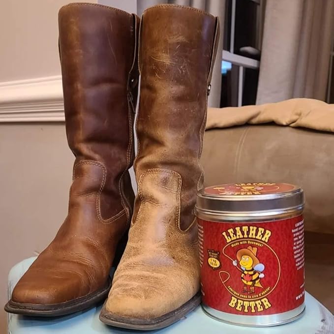 Leather Better Natural Leather Furniture Conditioner - for Boots, Shoes, Purses, Car Seats, Jackets, and Couches/Restore Moisture and Prevent Cracking (40.2 oz)