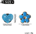 4PCS Car Air Vent Clips with Fragrance Pads, Cute Flower Car Air Fresheners Vents Clips Diamond Vent Clip Auto Interior Decor Charm Bling Auto Accessories Decoration for Women (Blue)
