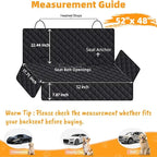 Dog Car Seat Cover for Back Seat Pet Cover for Dogs Waterproof Car Seat Protector Durable Nonslip Scratchproof Seat Covers for Cars SUV& Trucks