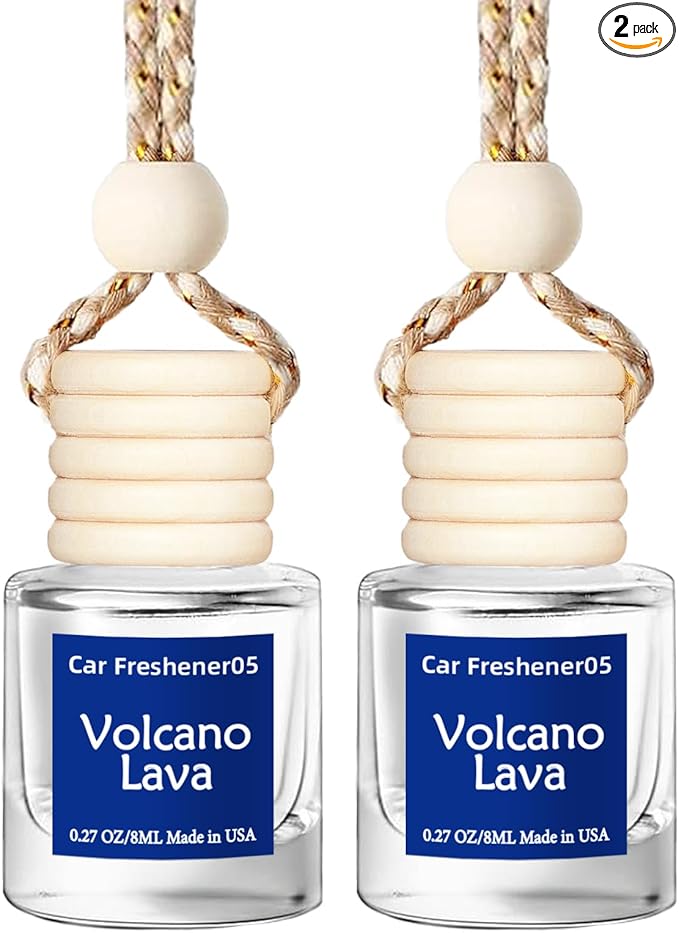 Hanging Car Air Freshener, Long Lasting Essential Oil Diffuser, Non-Toxic New Car Scent, Cute Car Fresheners for Women, 2 Pack Made in USA