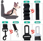 COOYOO Dog Seat Belt, Durability Retractable Dog Car Harness Adjustable Dog Seat Belt for Vehicle Nylon Pet Safety Seat Belts Heavy Duty & Elastic