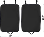 FH Group Faux Leather Auto Seat Back Kick Protectors, Heavy Duty Car Kick Mats for Kids –2-Pack Back Seat Protector for Driver and Passenger Seat