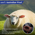 Andalus Brands Pure Australian Sheepskin Fluffy Car Center Console Cover, Luxurious Non-Shedding Furry Arm Rest Cover for Car, Versatile for All Seasons, Mocha - (11.47" X 6.3")