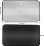 YUGUANG 2 Pack Car Windshield Sun Shade, 240T Thickened Sun Shade for Car Front Windshield Blocks Heat U-V Rays to Keeps Cars Interior Cool (59.1 x 31.5inch)