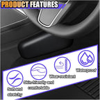 2PCS Car Door Armrest Pads, Soft Memory Foam Car Knee Leg Elbow Cushion, Leather Car Arm Rest Pillow for Comfort Support, Universal Car Interior Accessories for Most Vehicles (Black)