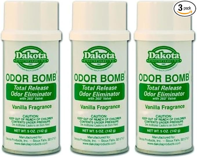 Dakota Odor Bomb Car Odor Eliminator - Vanilla - 3 Pack