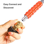 Pressure Washer Adapter Set, M22 14mm to 3/8 inch Quick Connect and Disconnect Fitting, 4500PSI Pressure Washer Hose/Gun Thread Kit