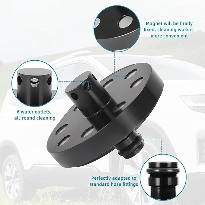 O-Ring Chassis Cleaner Flusher Kit with 360° Spinning Nozzle & Quick Coupling, Chassis Flusher, All-Round Undercarriage Cleaner, Quick and Efficient Cleaning of Wheel Arches&undercarriage