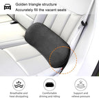 Car Lumbar Support Pillow, Memory Foam Vehicle Seat Lower Back Support Cushion for Back Pain Relief & Sciatica, Comfortable Auto Driver Seat Pad, Universal for Vehicles (Black)